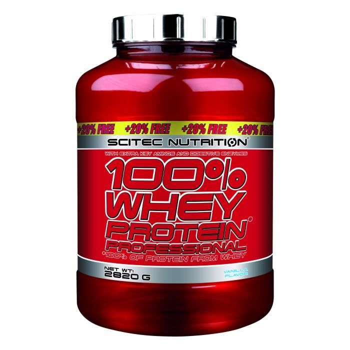 100% Whey Protein Professional 2820g VANILLE Edition 20% OFFERT - Musculation