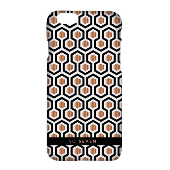 SO SEVEN Coque MIGNIGHT HEXAGONALE Or Rose IPHONE 7