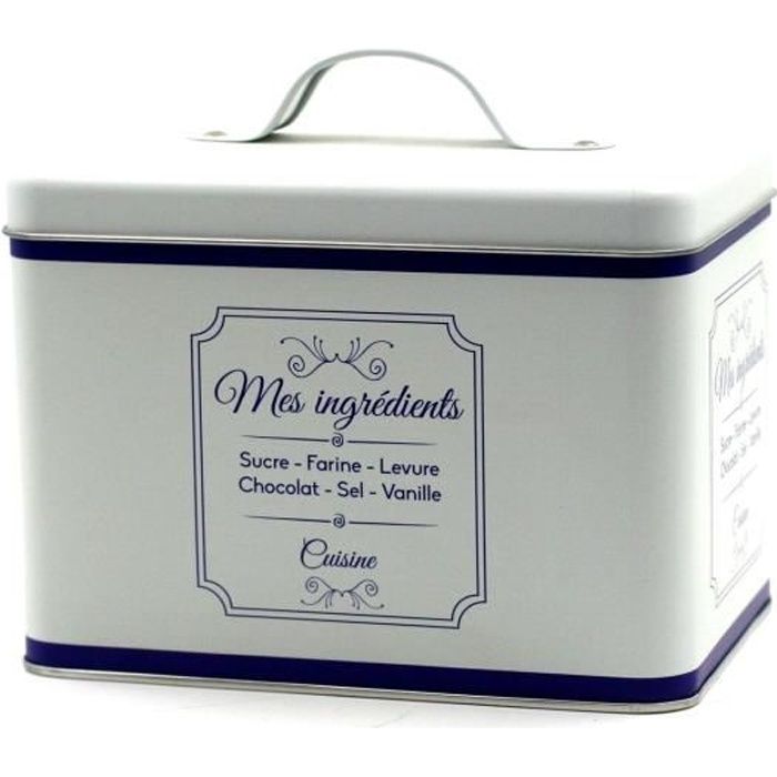 Boîte de Rangement Rectangulaire en Métal – Mes ingrédients