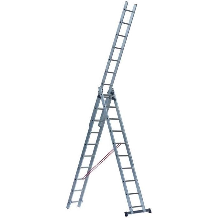 ESCALUX Echelle transformable semi-professionnelle 3x10 barreaux