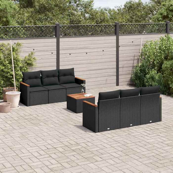 Salon de jardin vidaXL 7 pcs - vue 2