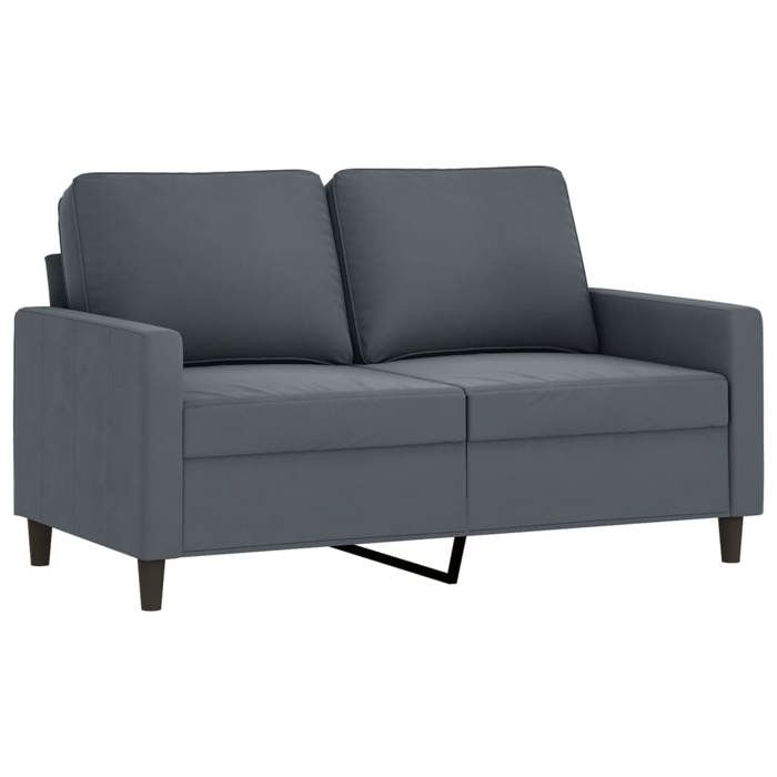 BEAU Canapé à 2 places Gris foncé 120 cm Velours SS0000248686