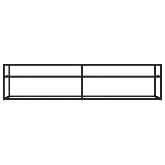 Meuble TV - Banc TV - Table TV - transparent - 180x40x405 cm - Verre trempé T407