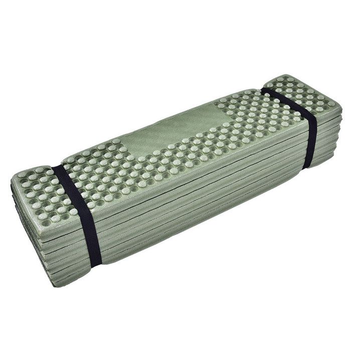 Tapis de camping en mousse pour extérieur tente de plage pliable matelas de couchage imperméable (vert armée)