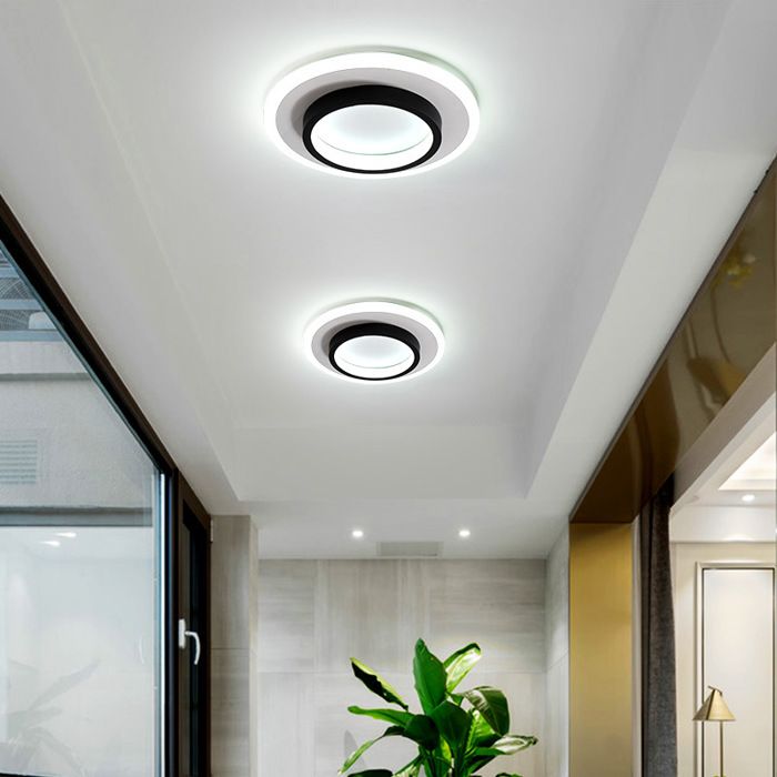 Plafonnier Rond Moderne 20w Lampe De Plafond Led Simple Pour Chambre Salon Blanc