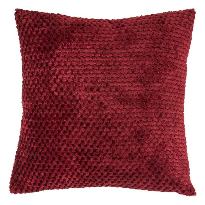 Coussin Lyno rouge grenat 40x40cm - Atmosphera Créateur dintérieur