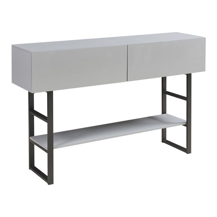Table console Varberg 75 x 120 x 30 cm noir gris clair