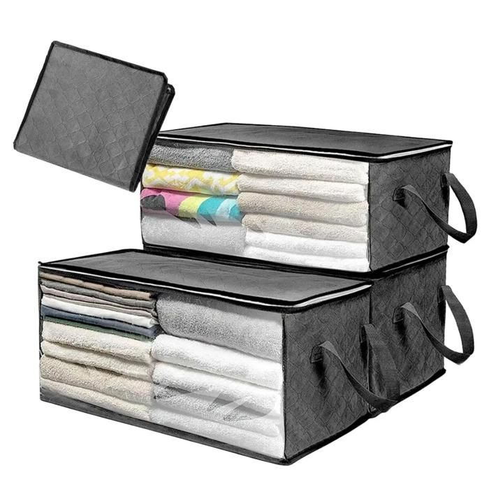 Grand organiseur solide pour placard sac pour literie vêtements couvertures EDIBAZZAR