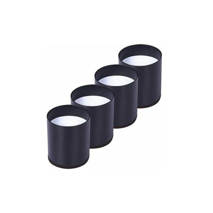 Rehausseur de meubles en acier - MICH - Lot de 4 - Ajoute 5 cm de hauteur - Supporte 10000 lbs - Gain despace - Noir
