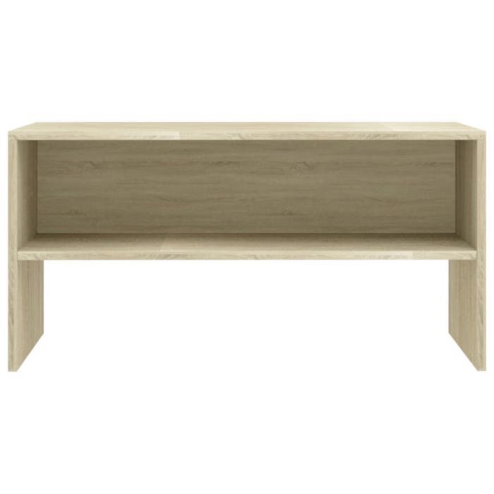 Meuble TV chêne sonoma - WIENS - 80x40x40 cm - Bois dingénierie - Compartiment ouvert - Facile à nettoyer