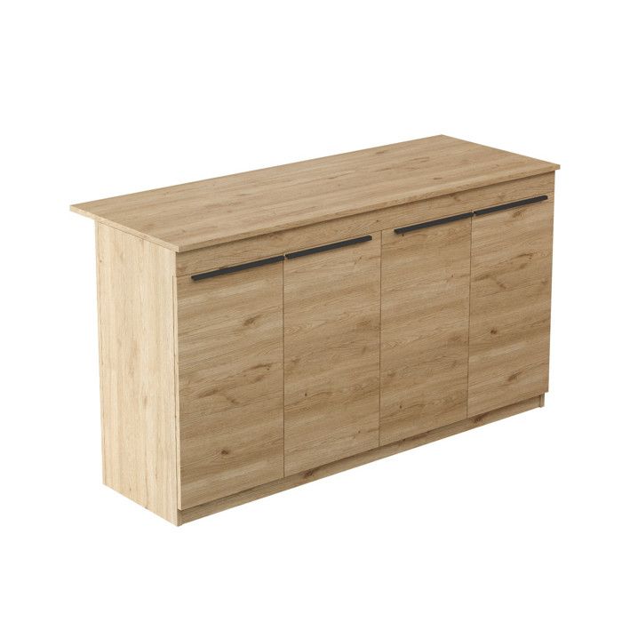Table de cuisine en bois Lark - 160 x 60 x 90 cm - Marron Table de cuisine en bois Lark - 160 x 60 x 90 cm - Marron