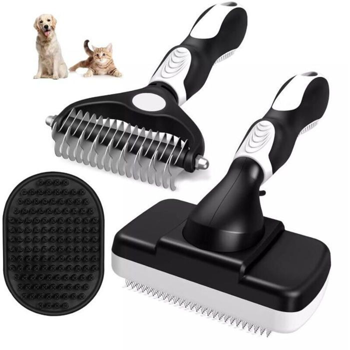 Brosse démêlante pour animaux - Virex® - Réduit la perte de poils de 90% - Convient aux chiens et chats