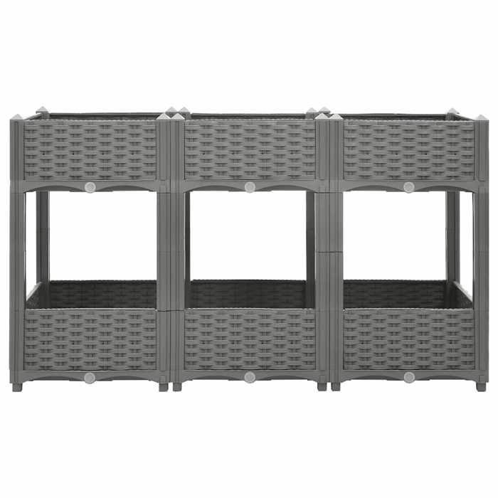 ANTI-UV Jardinière pour Plantes Pot de Fleur Jardin 120x40x71 cm Polypropylène J1904AS1904EU