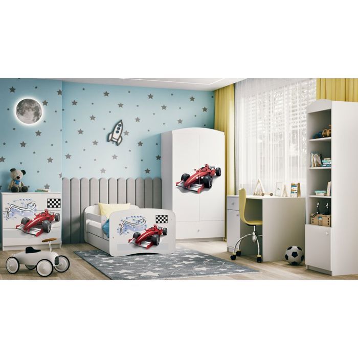 Commode enfant Formel 1 blanche avec tiroirs - Babydreams