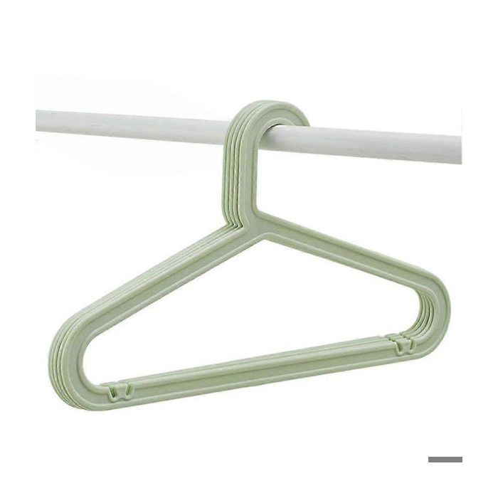 Lot de 10 cintres en PP antiglisse légers et résistants modèle standard 41 cm vert nordique