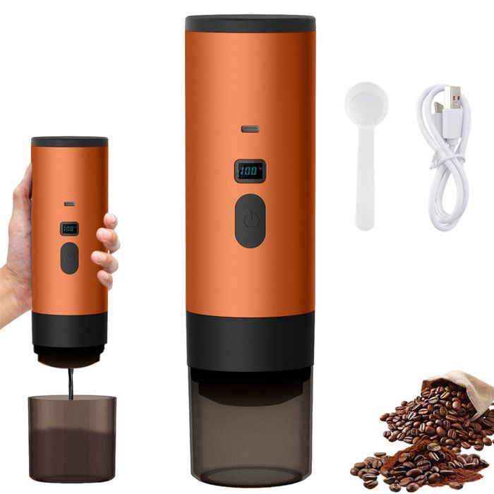 Machine à café portable 3 en 1 Cafetière portable tasse café 120 ml Facile rincer et démonter 15 bars 72W Capsules Café Moulu