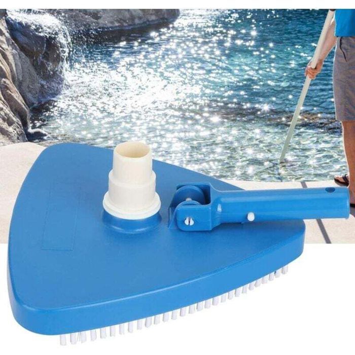Nettoyeur de Piscine Rotatif Manuel Triangulaire Portable Pondérée Forme Triangulaire Piscine Aspirateur Tête Brosse Outil De Netto
