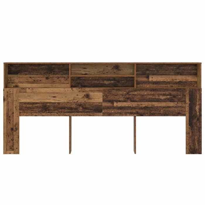 Cabinet de Tête de Lit Bois ancien 220 x 19 x 101.5 cm_2 ans garantie_14275