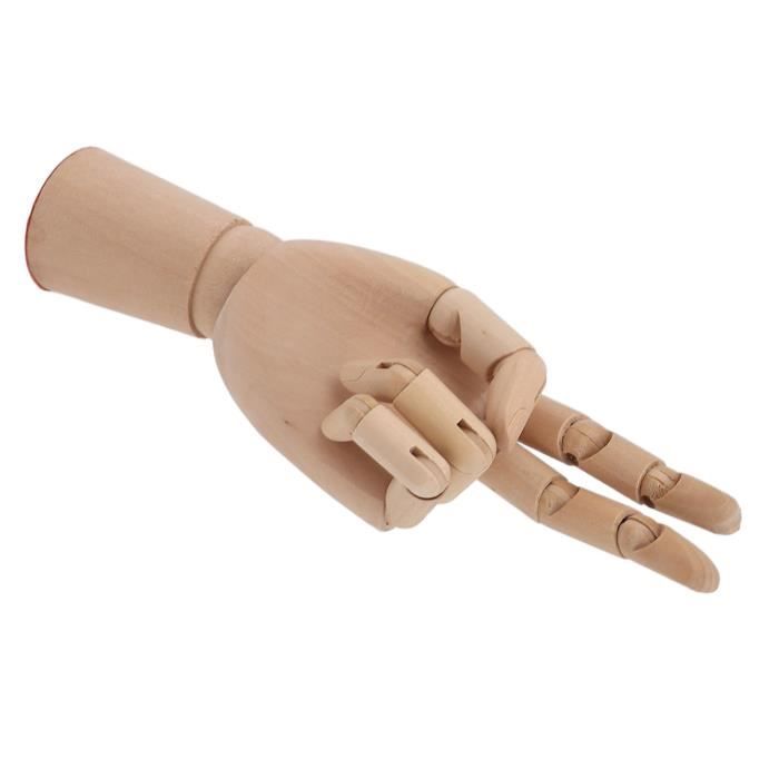 Modèle De Main Gauche En Bois Posable - 7 Pouces - Pour Dessin, Croquis Et Peinture - Articulé Et Flexible