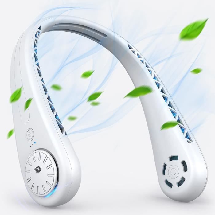 Ventilateur de Cou Ventilateur Portable Mini Ventilateur USB Silencieux Mains Libres Sans Lame Petit Ventilateur Cou Flux [12]