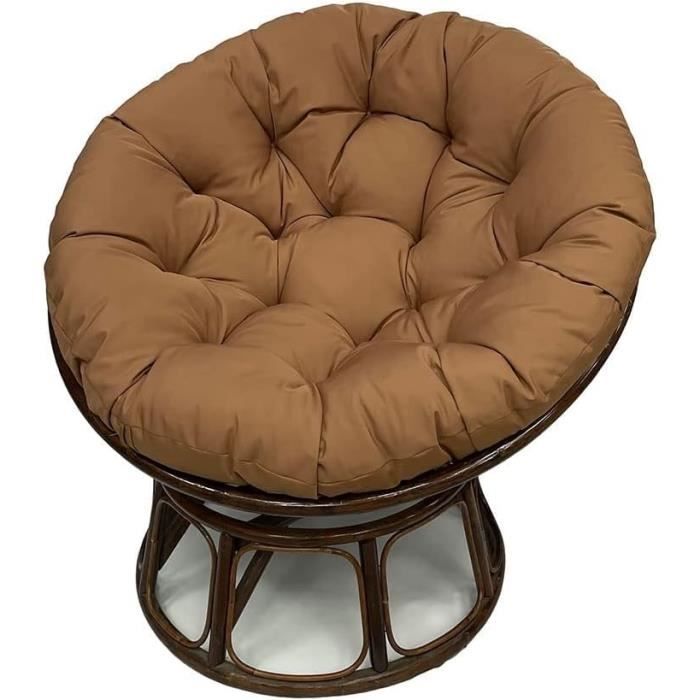 Coussin Rond Pour Chaise Papasan Ou Balançoire - 70x70 Cm, Gris Foncé, Tissu Polyester, Rembourrage Confortable