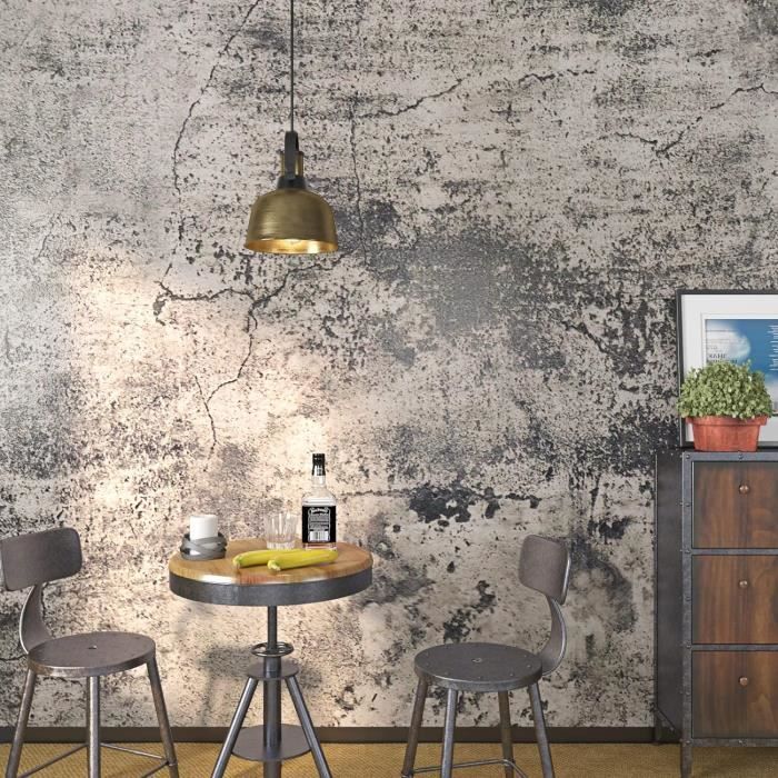 Livelynine Papier Peint Beton Gris Clair Meuble Autocollant Sticker Adhésif Épais Film Lavable Vinyle Rouleau Pour Cuisine Plan De Travail Tiroir Armoire Portes Évier Table Basse Comptoir 40CMx5M
