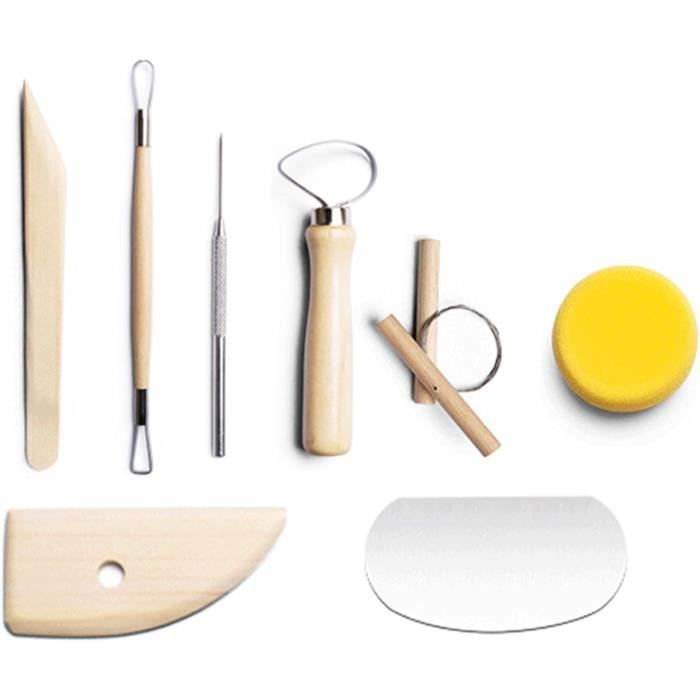 Acheter 13 pièces outils de poterie en argile kit d'outils de sculpture en argile céramique outil de sculpture de modélisation de poterie cadeau pour