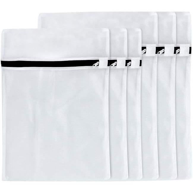 Sac à Linge En Filet Avec Fermeture éclair Et Couvercle, 1 Pièce, Sac