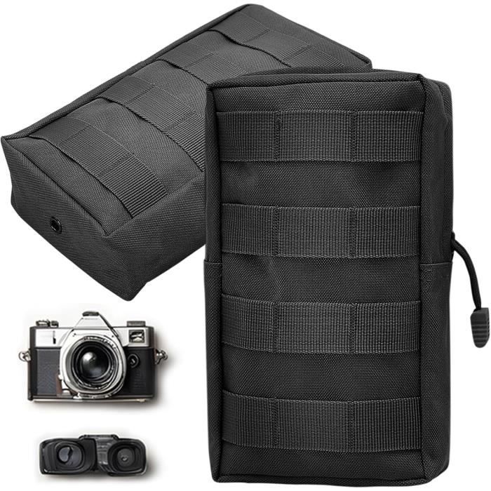 Sac Ceinture Tactique ZhaoCo - Nylon 800D - Pochette EDC Pour Téléphone, Outils, Randonnée - Noir