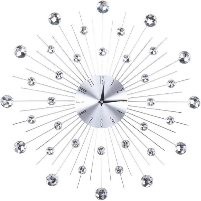 Horloge Murale Décorative ENCOFT 70x70 Cm - Fer, Style Minimaliste, Neuve