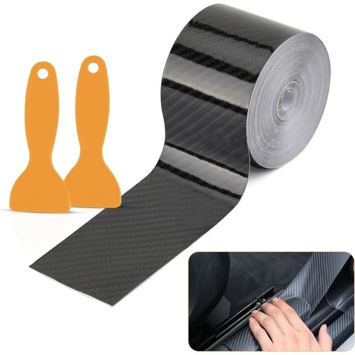 K037 Film Décoratif Autocollant Tablier Voiture Noir Brillant - Golf 7 R Conducteur & Passager