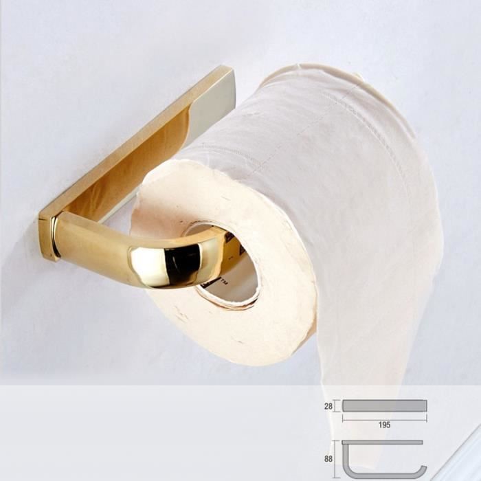 Couleur Or Laiton WC rouleau papier support mural toilettes Tissue Bar Pba848 