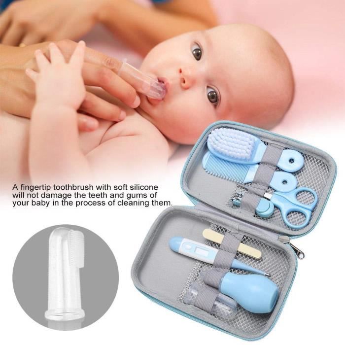 Trousse de soin bébé - Trousse de toilette, thermomètre et protège