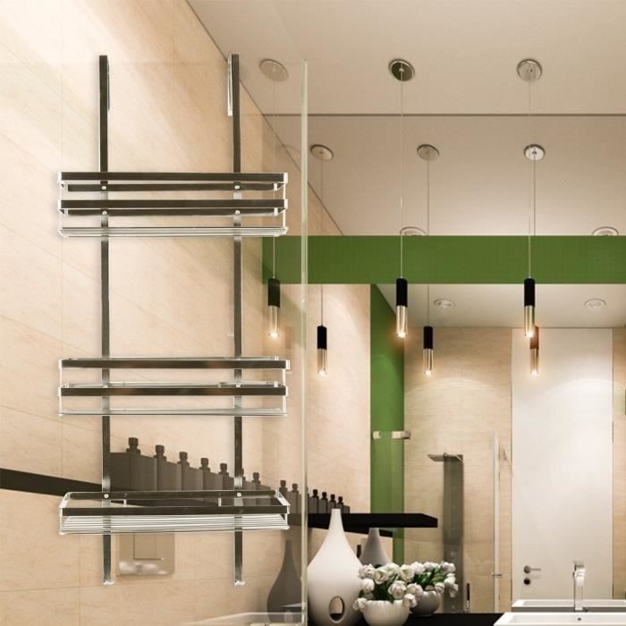 etagere douche en acier inox 304 salle de bains accessoires cdiscount maison