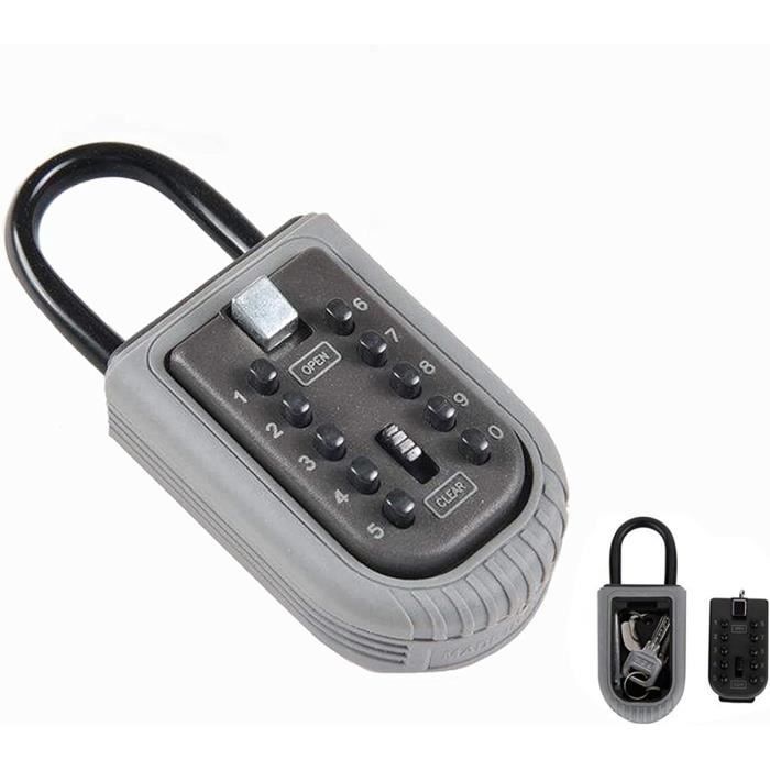 ABUS KeyGarage 777 - Boîte à Clés Sécurisée Avec Anse Et Code - Fixation Flexible Noir-Argenté