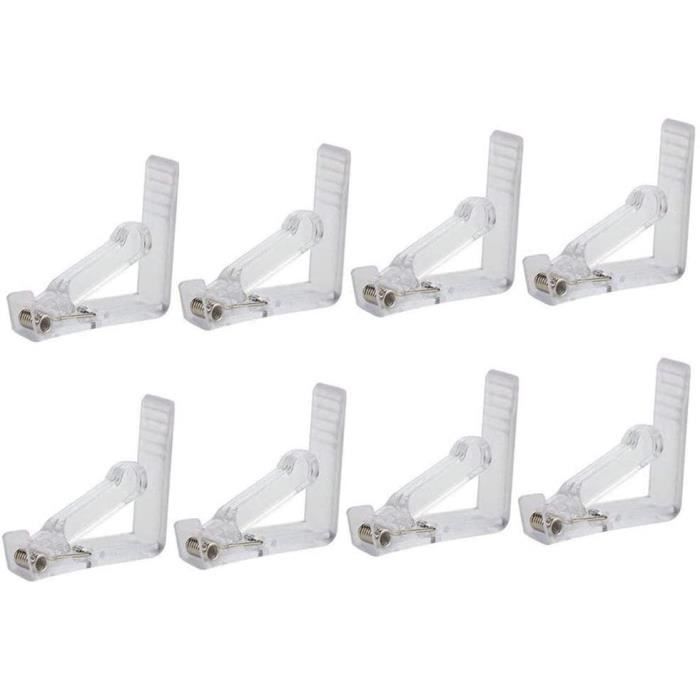 Lot De 8 Clips Anti-Vent Pour Nappe - Transparents, Réglables (jusqu'à 4 Cm D'épaisseur) - Pour Tables De Jardin, Terrasse, Pique-nique