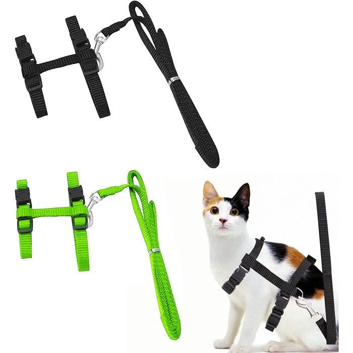 Harnais Réglable Pour Chat - Taille XS à L - Anti-évasion, Confortable - Pour Randonnée, Voyage, Balade - Avec Laisse - Réfléchissant - 11