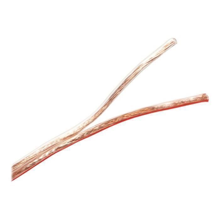 LogiLink Câble de haut-parleur 2.5 mm² 50 m transparent
