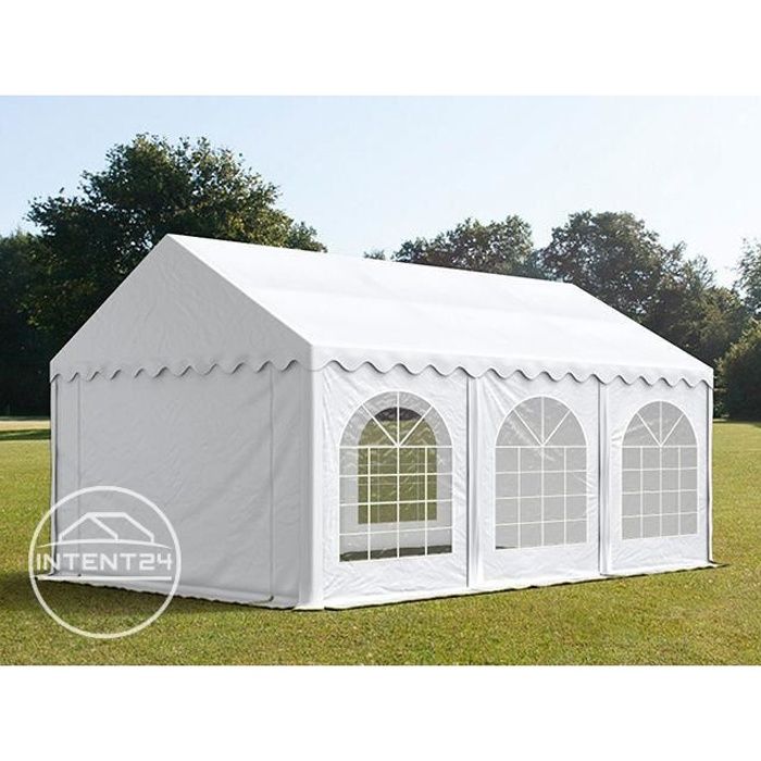 Tente de réception TOOLPORT 3x6 m - PVC 500 g/m² - Blanc