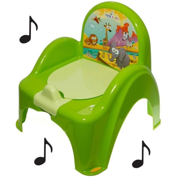 Pot De Toilette Musical Pour Bebe Enfant Fauteuil Chaise Avec Theme Animaux Safari Bleu Pots