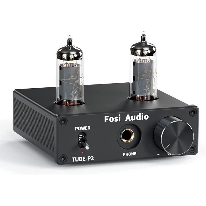 Fosi Audio P2 Valve Amplificateur de Casque Preamplificateur a Tube sous Vide Mini Audio stereo Hi-FI