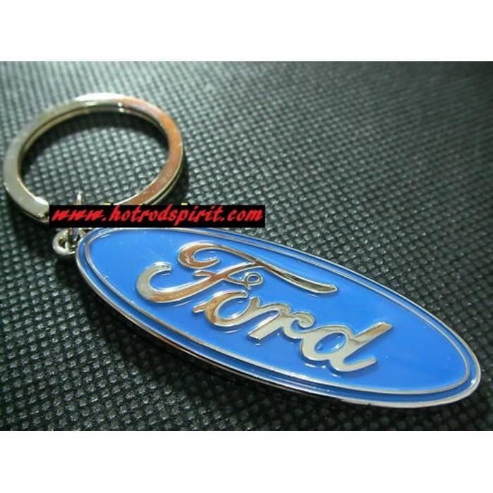 porte clé ford logo metal bleu auto ka capri mustang taunus