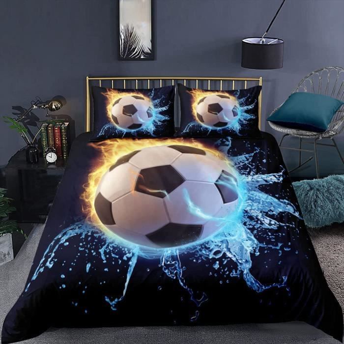 Lit Double Football Réversible Ensemble De Lit Double Réversible West Ham United FC Officiel Sous Licence | Housse De Couette + Taies Housse De