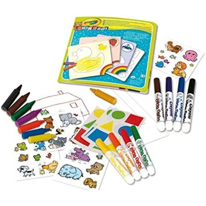 Crayola - Mon premier coffret de coloriage et de gommettes - Loisir cr?�atif - Mini Kids - ?� 