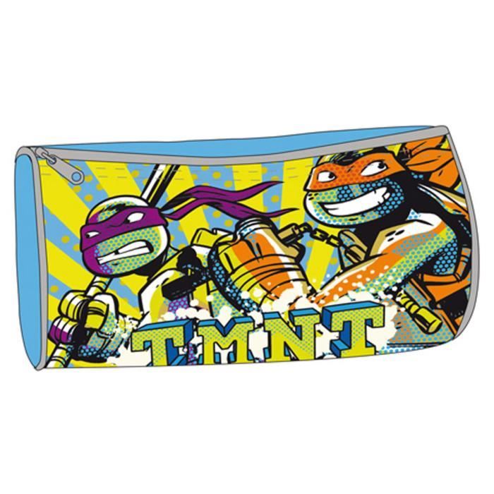Trousse 3D Double Tortues Ninja Mates - Trousse École Enfant Vert Avec 2 Compartiments