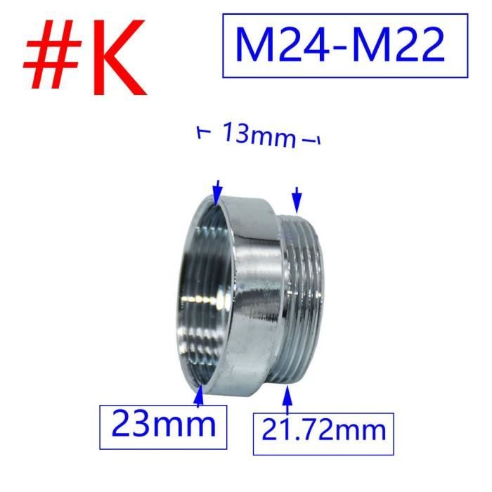 Raccordo Filettato In Ottone 1/2" M19 X M22 - Con Anello Di Tenuta, Per Rubinetti, Purificatori, Impianti Idrici