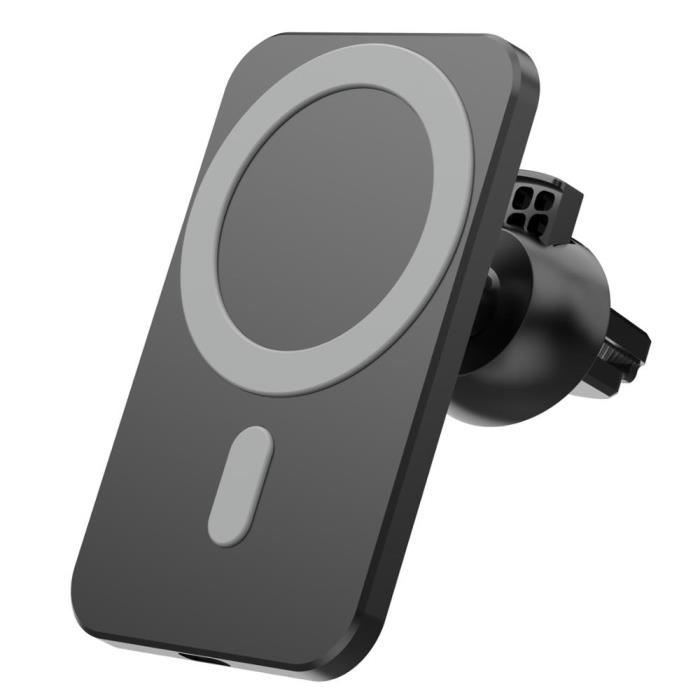 Noir Chargeur de voiture sans fil 15W, pour Magsafe iphone 12 12 Pro Max 12 Mini charge rapide, support de té