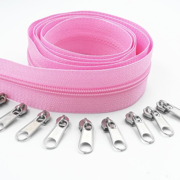 Artefizio, Fermeture éclair En Nylon, 20 Couleurs, Chaîne Continue, Curseurs En Métal, 7 Longueurs, 4 Mm, 100% Polyester, Made In Italy (Electric Blue, 5 M + 13 Curseurs