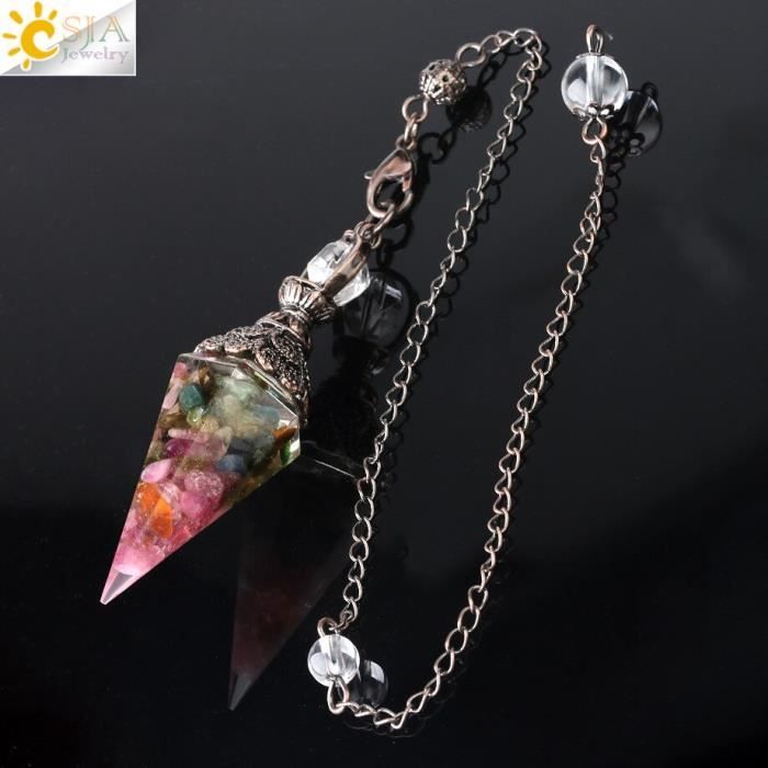 Pendentif Fleur En Pierres Précieuses Naturelles - Reiki Chakra, 33x41mm, Neuf Sans Emballage