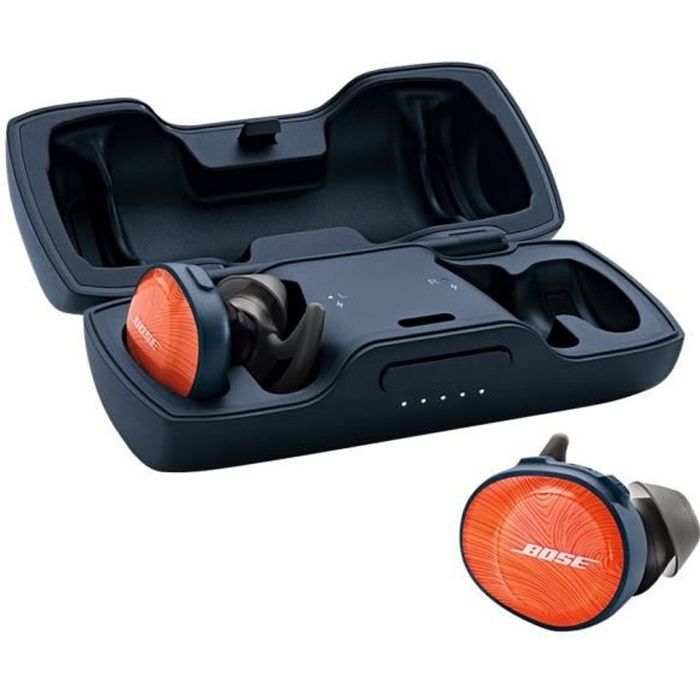 Bose SoundSport Free Écouteurs avec micro intra-auriculaire Bluetooth sans fil orange vif